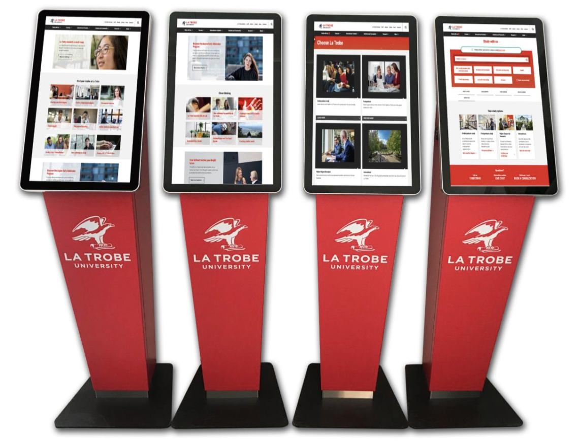 interactive touch screen display kiosk