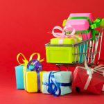 Shopping cart with gift