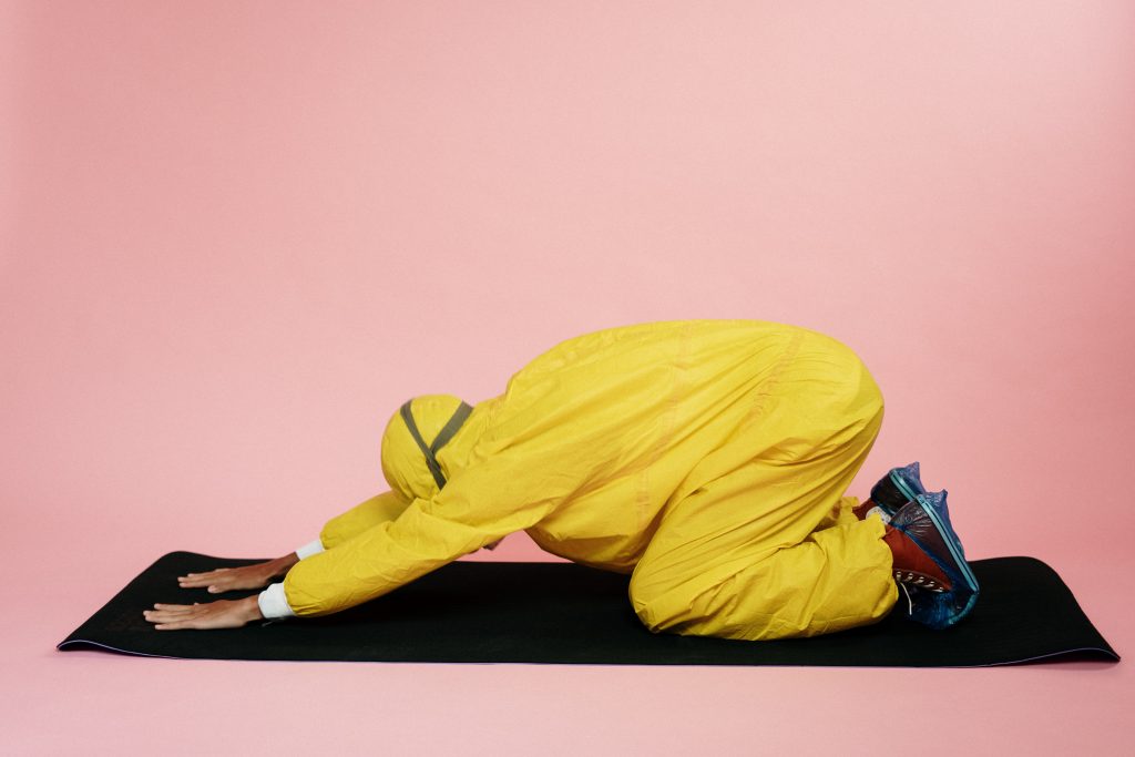 A person doing yoga