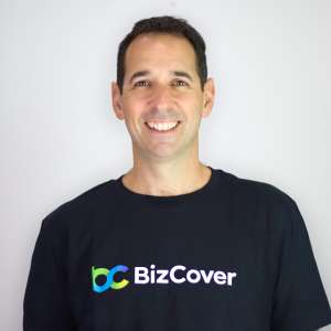 Smiling Michael Gottlieb wearing BizCover shirt