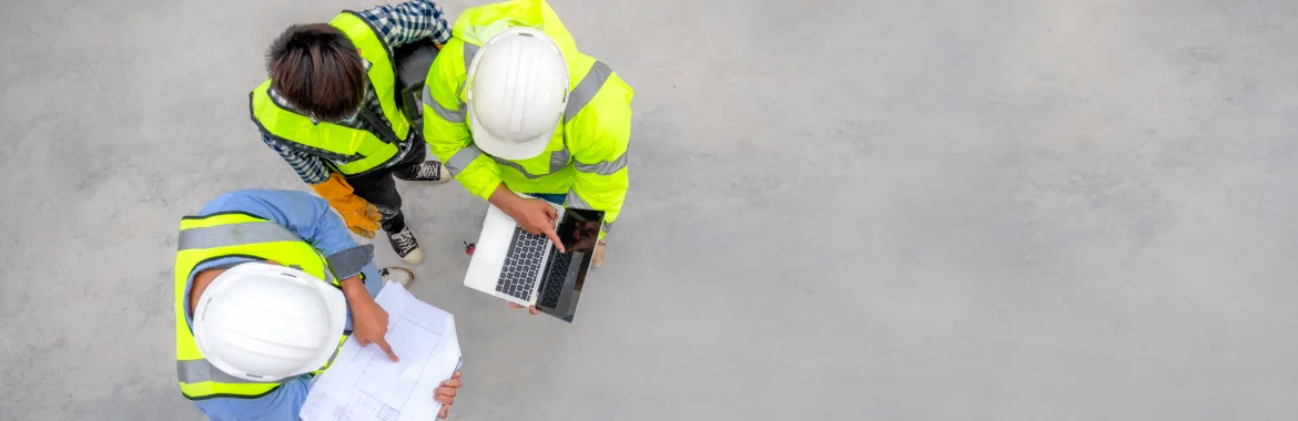 Engineers working on a site