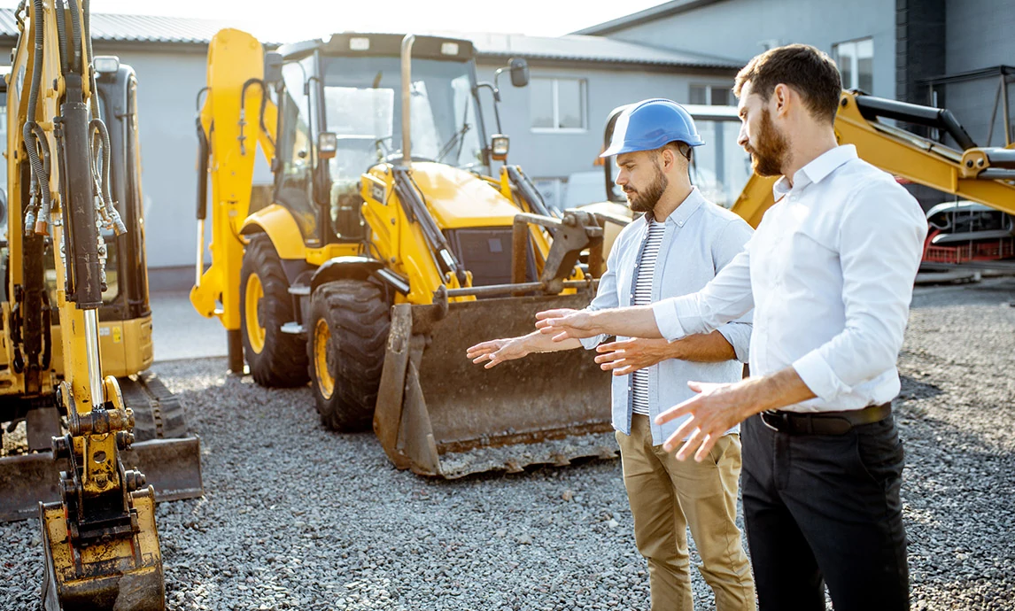 Mobile plant business owners hiring heavy machinery and equipment