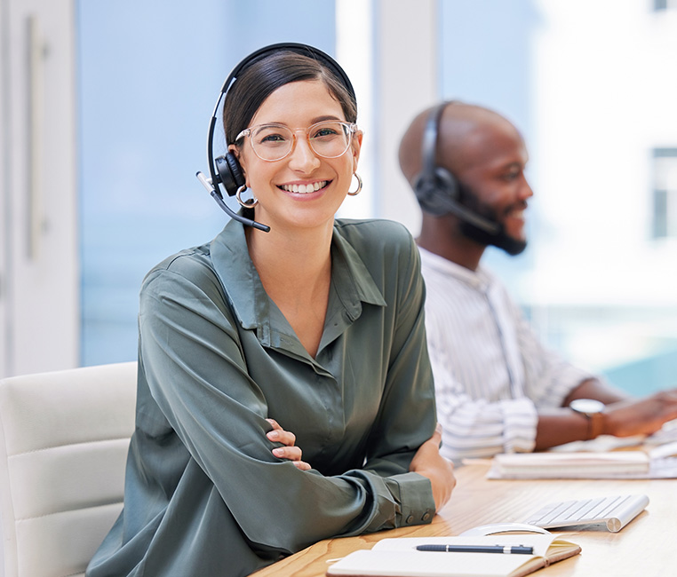 A consultant woman in office