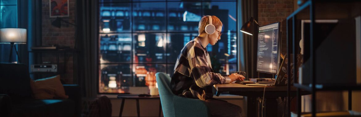 A sole entrepreneur running a business from home